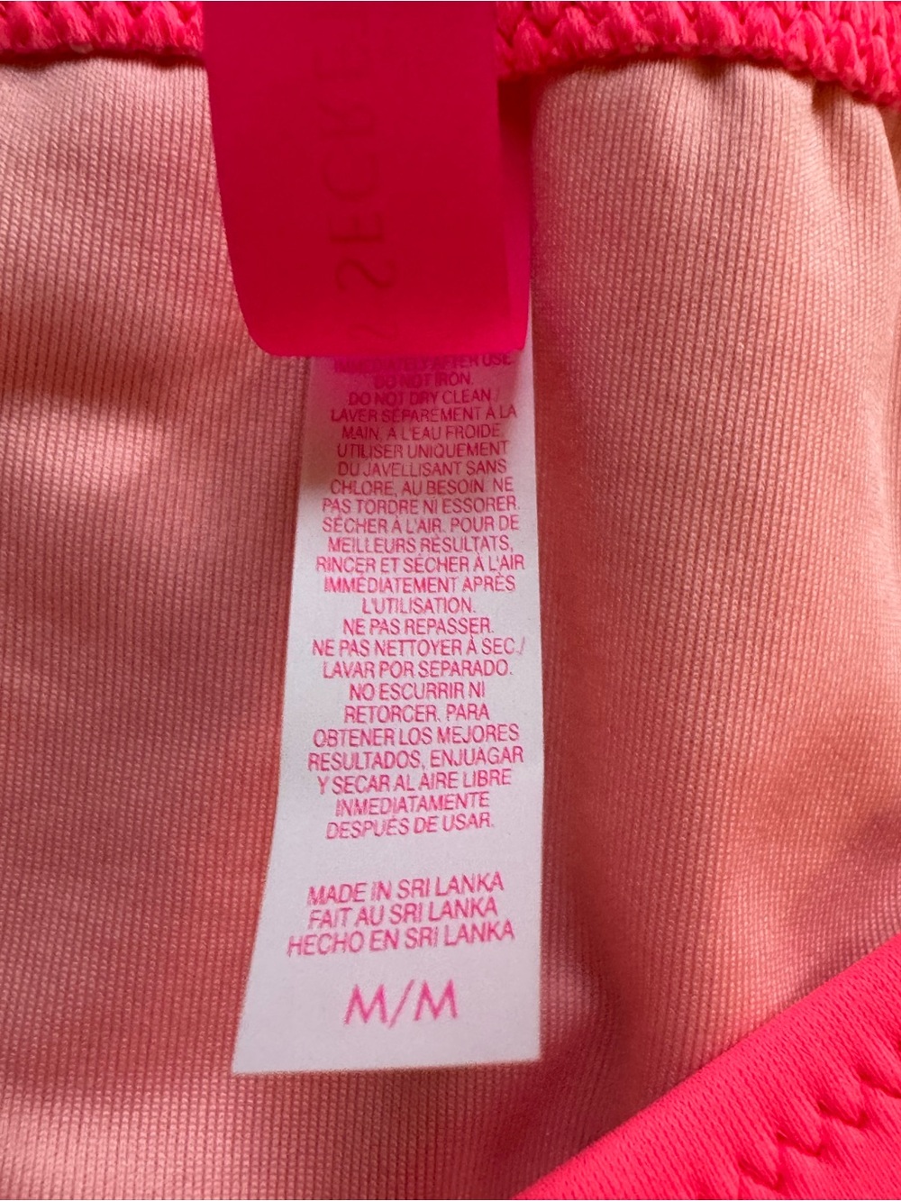 Victoria’s Secret Swim Neon Pink Bikini Bottom with Braided Sides medium nwt - Picture 4 of 4